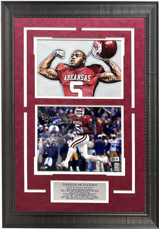 Darren McFadden Autograph Photo Arkansas Razorbacks Football Framed Art 16" x 26.5"