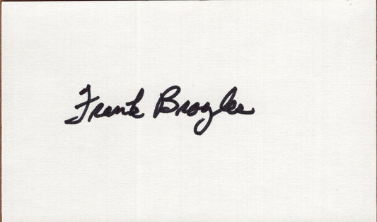 Coach Frank Broyles Autograph Index Card Arkansas Razorbacks Football 3" x 5" with COA