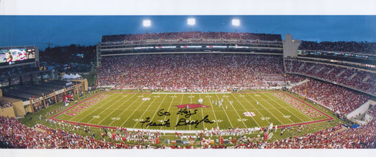 Coach Frank Broyles Razorback Stadium Go Hogs Inscription Autograph Photo Arkansas Razorbacks Football 14" x 6"