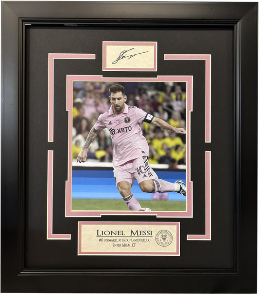 Lionel Messi Inter Miami CF Framed Art 14.5" x 16.5" with Facsimile Signature