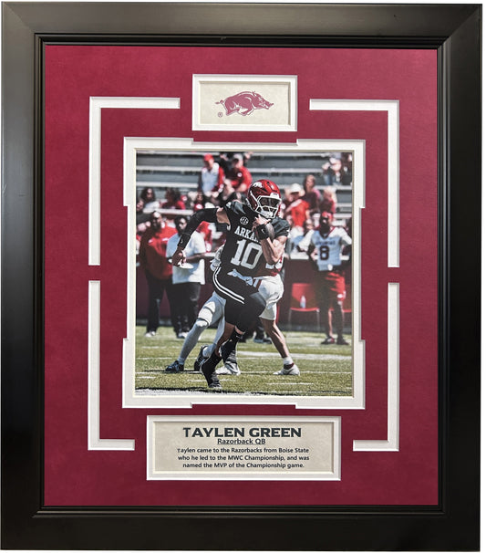 Taylen Green Arkansas Razorbacks Football Framed Art 14.5" x 16.5"