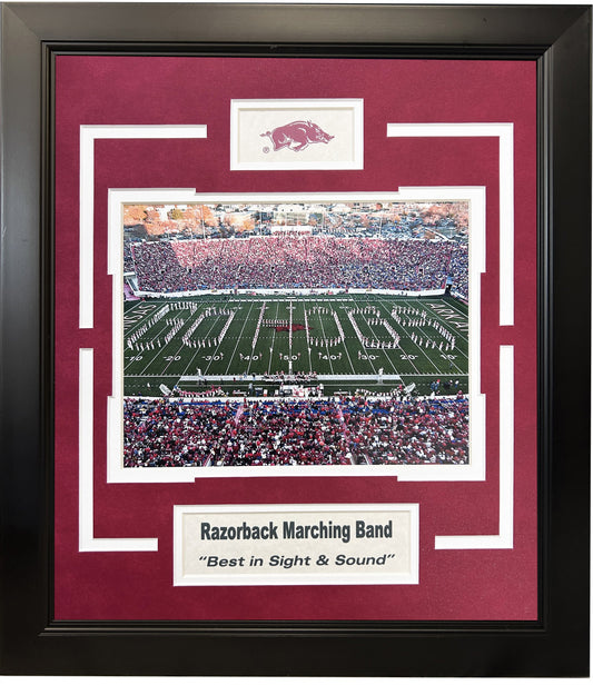 Arkansas Razorback Marching Band Framed Art 14.5" x 16.5"