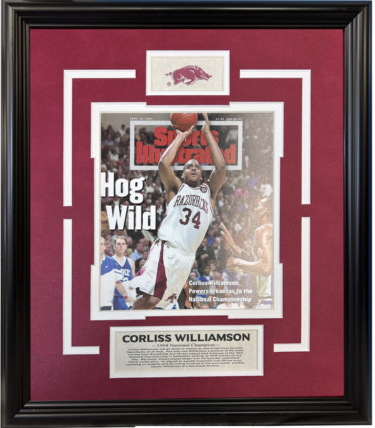 Corliss Williamson Sports Illustrated Hog Wild Magazine Photo Framed Art 14.5" x 16.5"