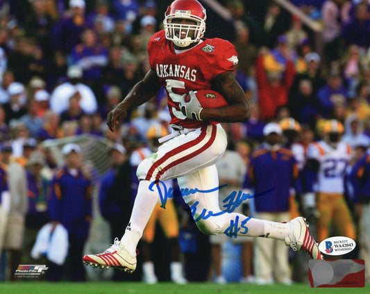 Darren McFadden #5 Red Jersey LSU Game Autograph Photo Arkansas Razorbacks Football 10" x 8" with COA