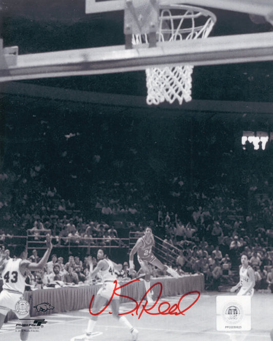 U.S. Reed 1981 NCAA Game Winning Shot Black & White Autograph Photo Arkansas Razorbacks Men's Basketball