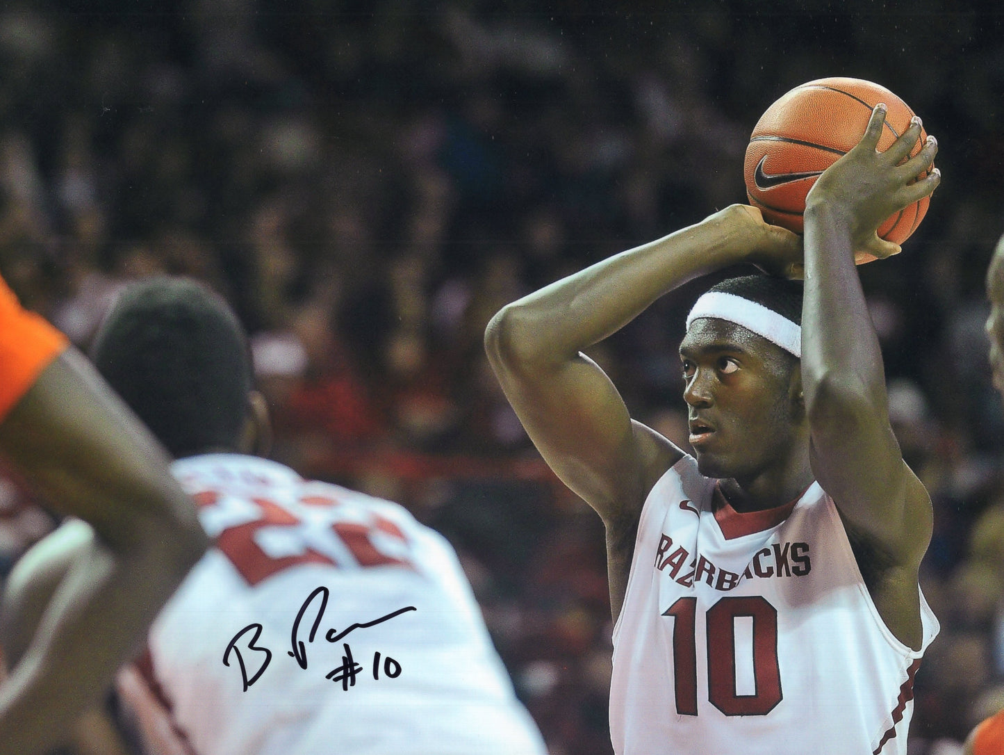 Bobby Portis #10 Autograph Photo Arkansas Razorbacks Men's Basketball 11" x 8.5"