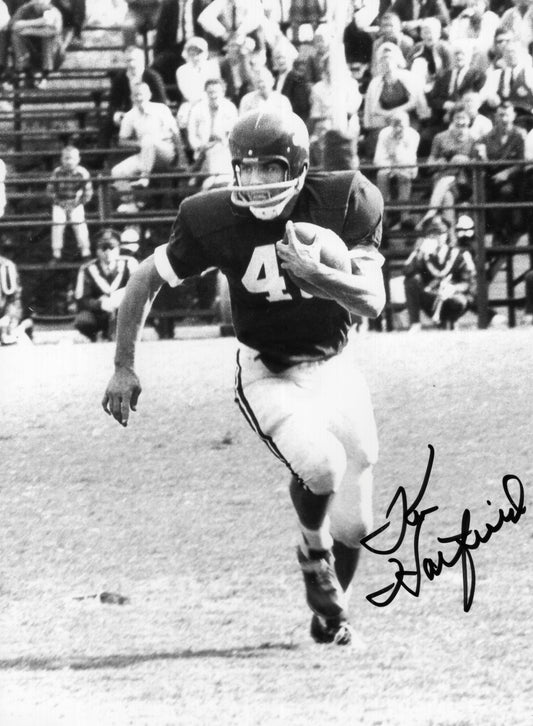 Ken Hatfield Black & White Autograph Photo Arkansas Razorbacks Football 8.5" x 11"