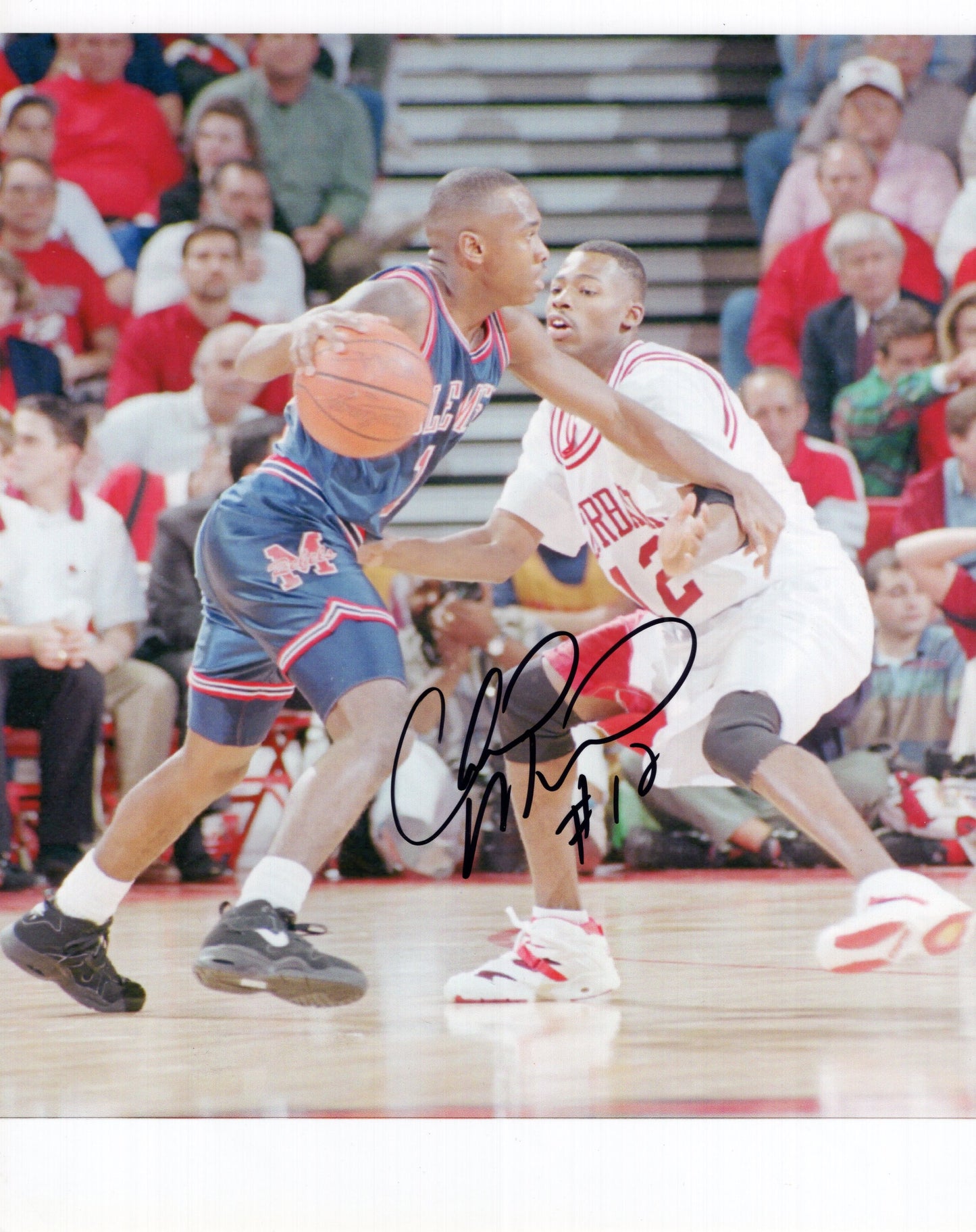 Clint McDaniel #12 Autograph Photo Arkansas Razorbacks Men's Basketball 8.5" x 11"