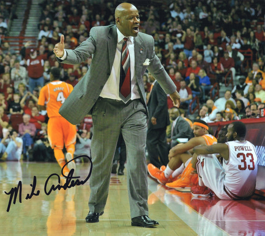 Coach Mike Anderson Autograph Photo Arkansas Razorbacks Men's Basketball 11" x 8.5"