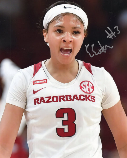 Elauna Eaton #3 Autograph Photo Arkansas Razorbacks Women's Basketball 8.5" x 11"