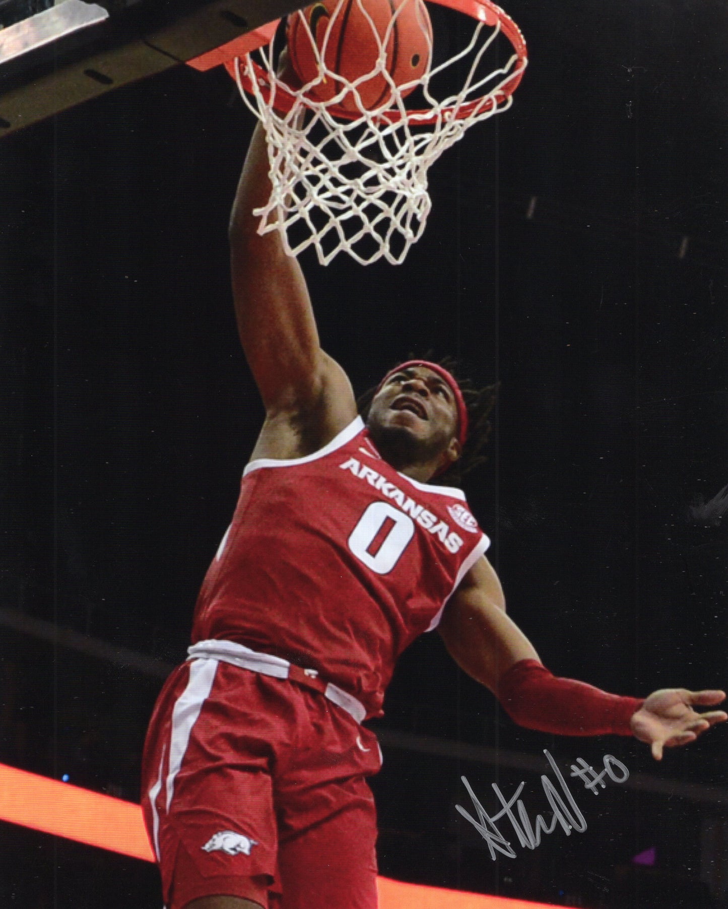 Stanley Umude #0 Autograph Photo Arkansas Razorbacks Men's Basketball 8.5" x 11"