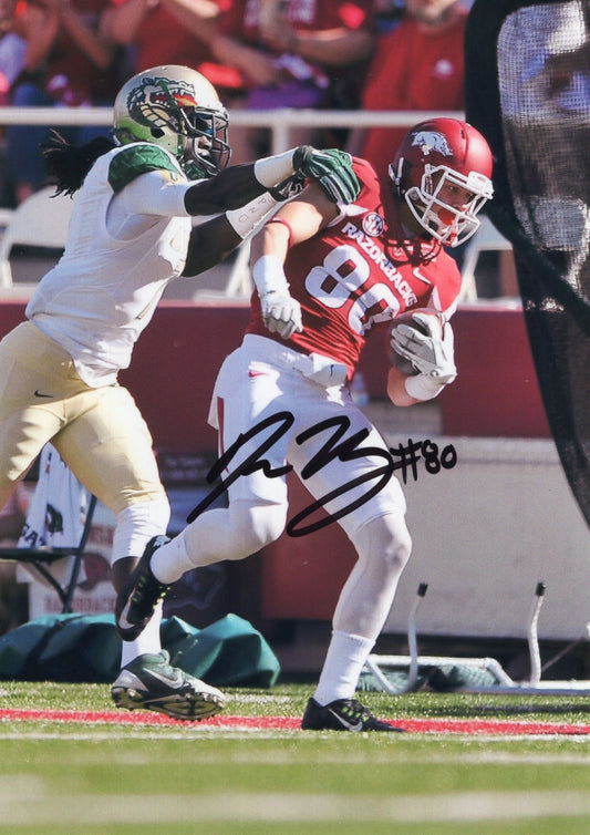 Drew Morgan #80 UAB Game Autograph Photo Arkansas Razorbacks Football 5" x 7"