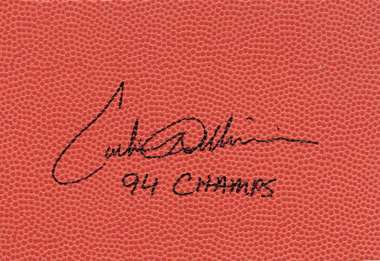 Corliss Williamson Autograph 94 Champs Inscription Basketball Plaque Arkansas Razorbacks 6.5" x 4.5"