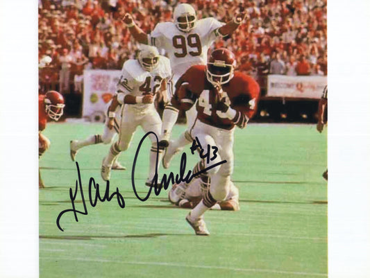 Gary Anderson #43 Red Jersey Autograph Photo Arkansas Razorbacks Football 11" x 8.5"